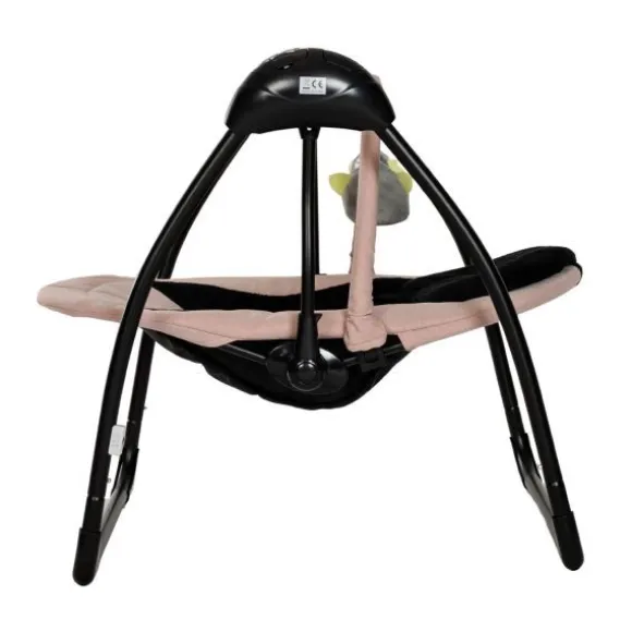 Qute Schommelstoel Q-Swing Softgrey Uil / Zwart Frame