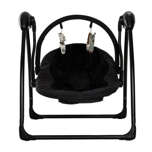 Qute Schommelstoel Q-Swing Softgrey Uil / Zwart Frame