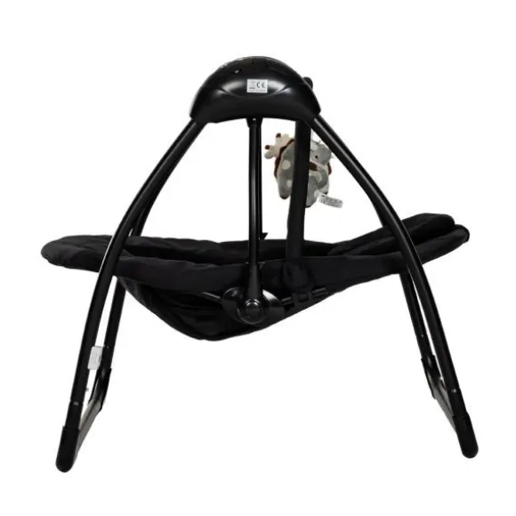Qute Schommelstoel Q-Swing Softgrey Uil / Zwart Frame