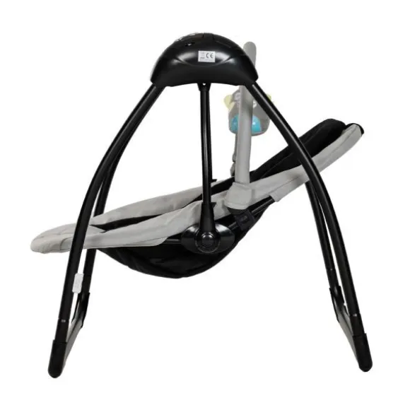 Qute Schommelstoel Q-Swing Softgrey Uil / Zwart Frame