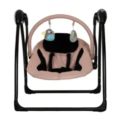 Qute Schommelstoel Q-Swing Softgrey Uil / Zwart Frame