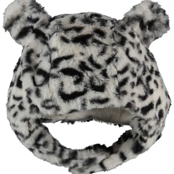 Sarlini Muts Fake Fur Panther Sand 6-12 maanden