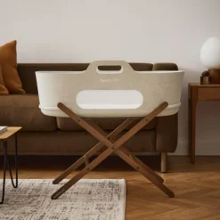 Snuz SnüzBaskit Moses Basket + Stand Set - Light Grey/Natural