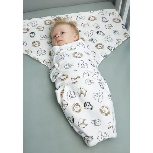 SwaddleMeyco 2-Pack Animal/Uni Wit0-3 Maanden