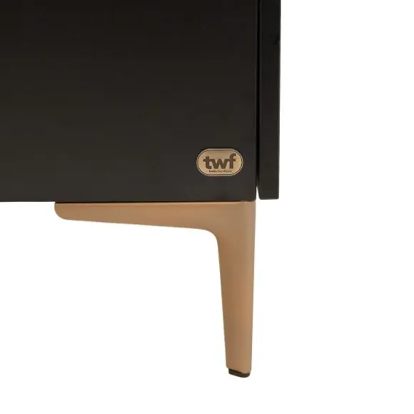 TWF Box - Modena - Metalen Poten - Zwart