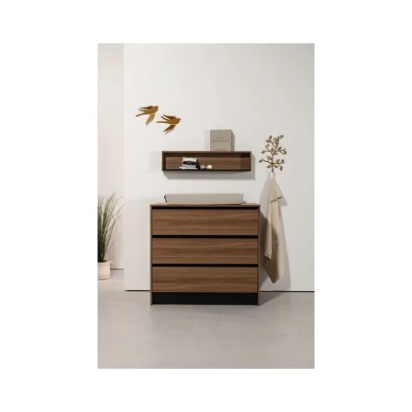 TWF Ledikant 60 x 120 - Commode 3 Laden Denia - Hanglegkast 2 Deuren Denia