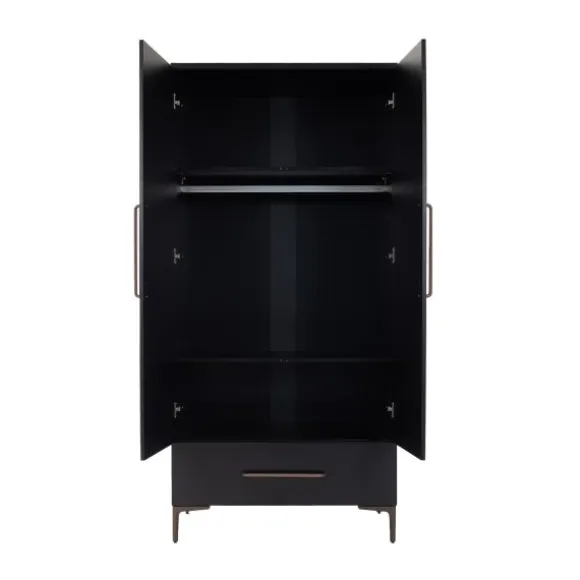 TWF Ledikant 60 x 120 - Commode 3 Laden - Hanglegkast 2 Deuren 1 Lade Modena Metaal