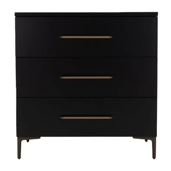 TWF Ledikant 60 x 120 - Commode 3 Laden - Hanglegkast 2 Deuren 1 Lade Modena Metaal