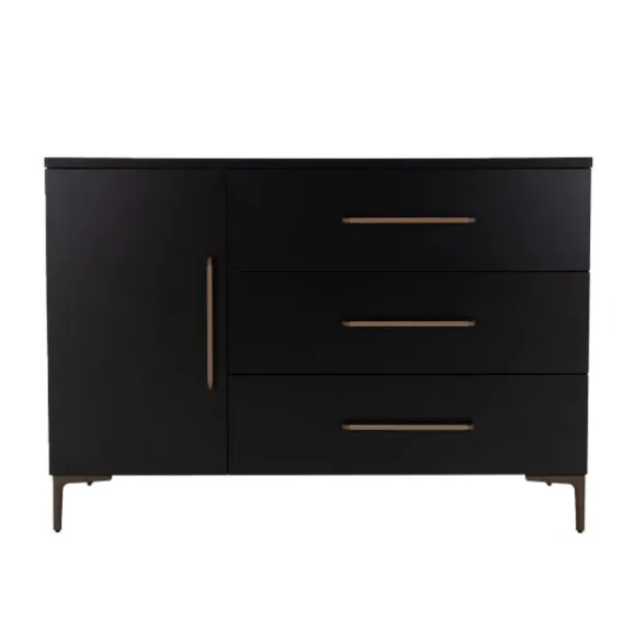 TWF Ledikant 60 x 120 - Commode 3 Laden - Hanglegkast 2 Deuren 1 Lade Modena Metaal