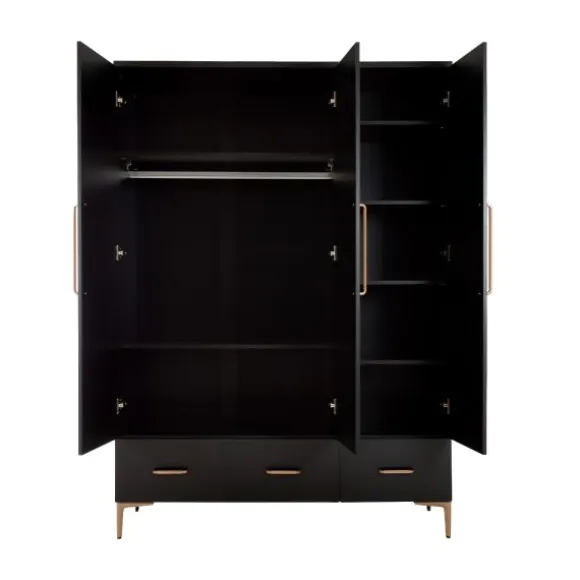 TWF Ledikant 60 x 120 - Commode 3 Laden - Hanglegkast 2 Deuren 1 Lade Modena Metaal