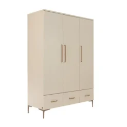 TWF Ledikant 60 x 120 - Commode 3 Laden - Hanglegkast 2 Deuren 1 Lade Salerno Metaal
