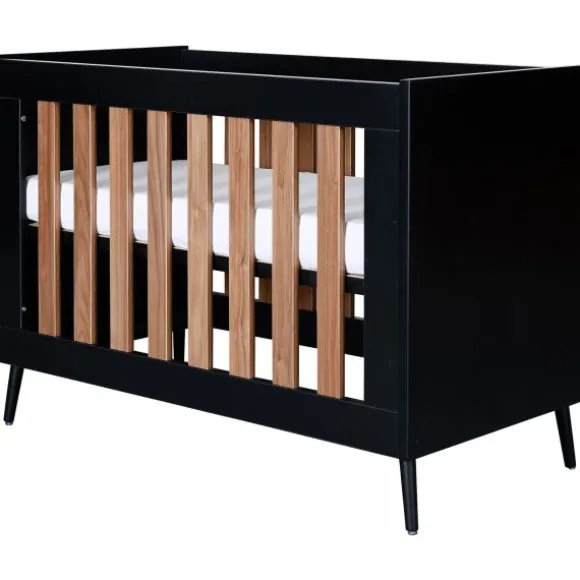 TWF Ledikant 60x120 - Commode - Hanglegkast 2-deurs Retro Black