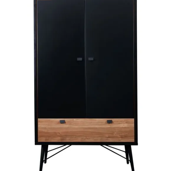 TWF Ledikant 60x120 - Commode - Hanglegkast 2-deurs Retro Black