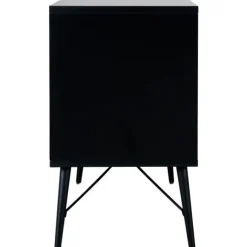 TWF Ledikant 60x120 - Commode - Hanglegkast 2-deurs Retro Black