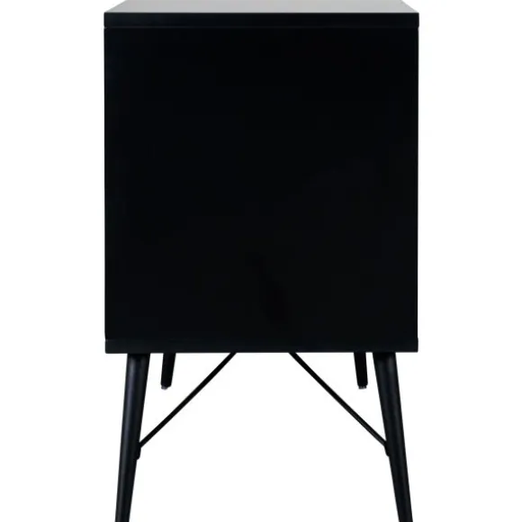 TWF Ledikant 60x120 - Commode - Hanglegkast 2-deurs Retro Black