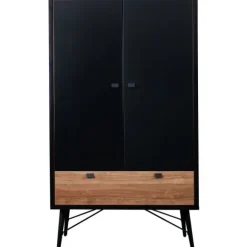 TWF Ledikant 60x120 - Commode - Hanglegkast 2-deurs Retro Black