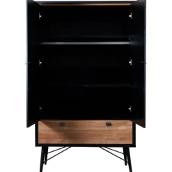 TWF Ledikant 60x120 - Commode - Hanglegkast 2-deurs Retro Black