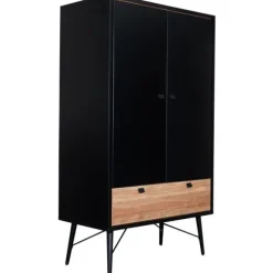 TWF Ledikant 60x120 - Commode - Hanglegkast 2-deurs Retro Black