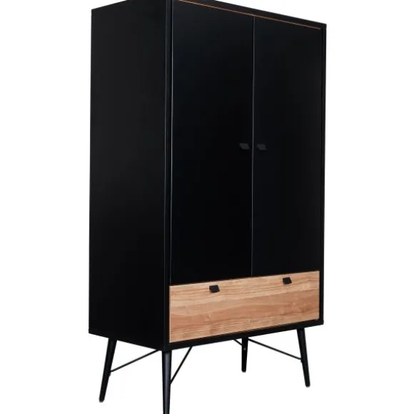 TWF Ledikant 60x120 - Commode - Hanglegkast 2-deurs Retro Black