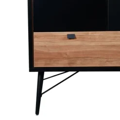 TWF Ledikant 60x120 - Commode - Hanglegkast 2-deurs Retro Black