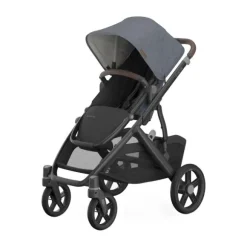 UPPAbaby Kinderwagen 2-in-1 Vista V3 Dillan Stone Blue Met Carbon Frame En Sand Leather