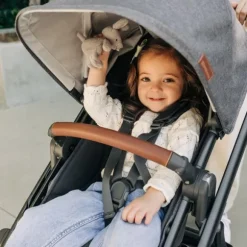 UPPAbaby Kinderwagen 2-in-1 Vista V3 Dillan Stone Blue Met Carbon Frame En Sand Leather