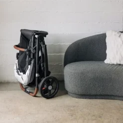 UPPAbaby Kinderwagen 2-in-1 Vista V3 Dillan Stone Blue Met Carbon Frame En Sand Leather