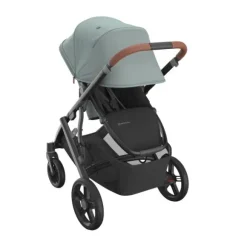 UPPAbaby Kinderwagen 2-in-1 Vista V3 Dillan Stone Blue Met Carbon Frame En Sand Leather
