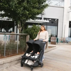 Uppababy MINU Duo Buggy - Greyson Carbon Frame Met Bruin Leer