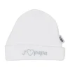VIB Babymuts Rond - J'adore Papa - Wit/Grijs