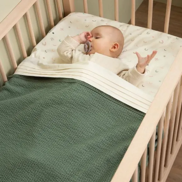 Witlof For Kids Ledikantdeken Tuck-Inn Forest Green Waves 60 x 120 cm