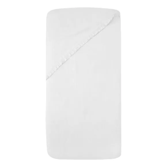 Witlof For Kids Ledikantlaken Tuck-Inn Ruffle Wit 60 x 120 cm