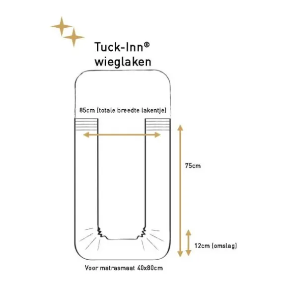 Witlof For Kids Wieglaken Tuck-Inn Plooien Magical Days 40 x 80 cm
